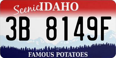 ID license plate 3B8149F