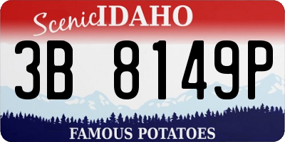 ID license plate 3B8149P