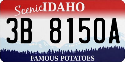 ID license plate 3B8150A
