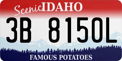 ID license plate 3B8150L