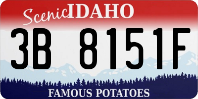 ID license plate 3B8151F