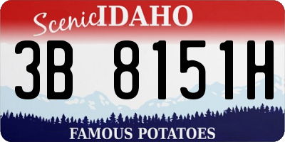 ID license plate 3B8151H