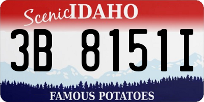 ID license plate 3B8151I