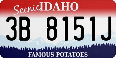 ID license plate 3B8151J