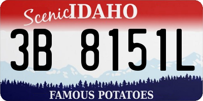 ID license plate 3B8151L