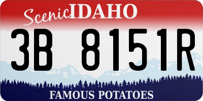 ID license plate 3B8151R