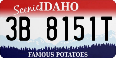 ID license plate 3B8151T