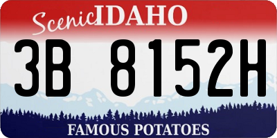 ID license plate 3B8152H