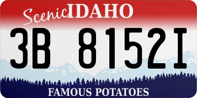 ID license plate 3B8152I