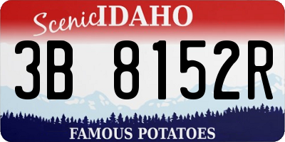 ID license plate 3B8152R