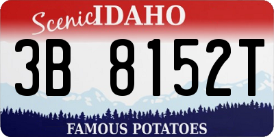 ID license plate 3B8152T