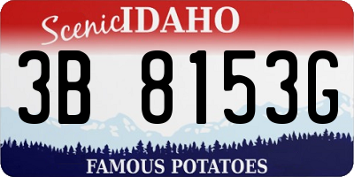ID license plate 3B8153G