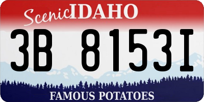 ID license plate 3B8153I