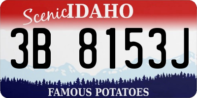 ID license plate 3B8153J