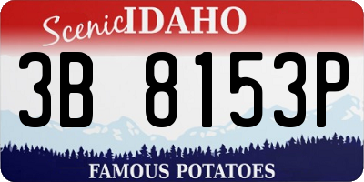 ID license plate 3B8153P