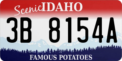 ID license plate 3B8154A