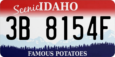 ID license plate 3B8154F