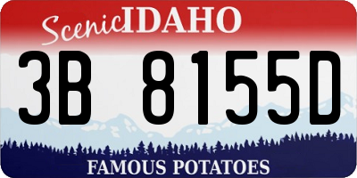 ID license plate 3B8155D