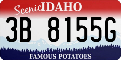 ID license plate 3B8155G
