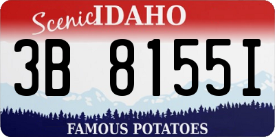 ID license plate 3B8155I