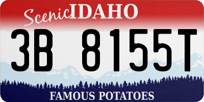 ID license plate 3B8155T