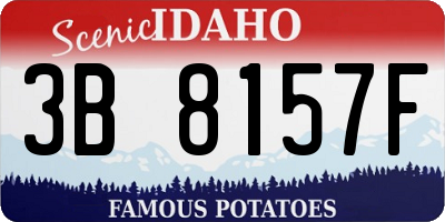 ID license plate 3B8157F