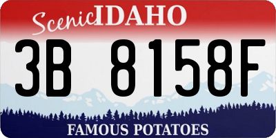 ID license plate 3B8158F