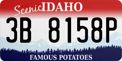 ID license plate 3B8158P