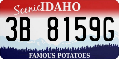ID license plate 3B8159G