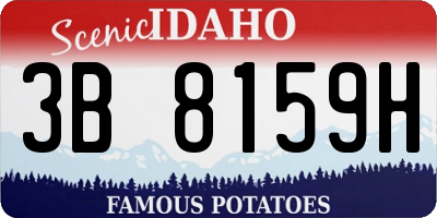 ID license plate 3B8159H