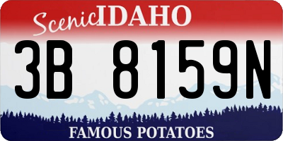 ID license plate 3B8159N