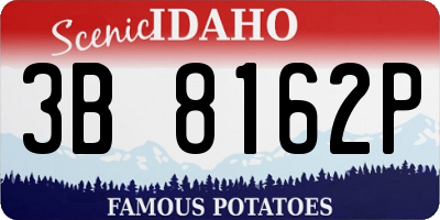 ID license plate 3B8162P