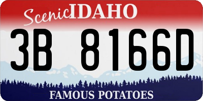 ID license plate 3B8166D