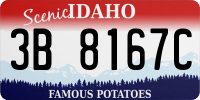 ID license plate 3B8167C