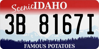 ID license plate 3B8167I