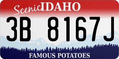 ID license plate 3B8167J