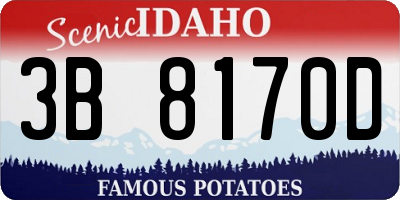 ID license plate 3B8170D