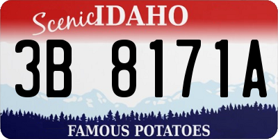 ID license plate 3B8171A