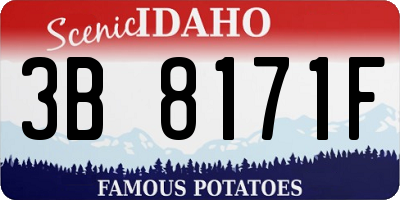 ID license plate 3B8171F