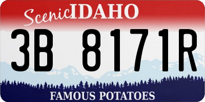ID license plate 3B8171R