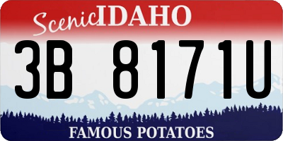 ID license plate 3B8171U