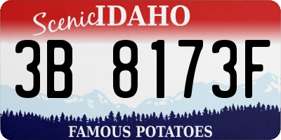 ID license plate 3B8173F
