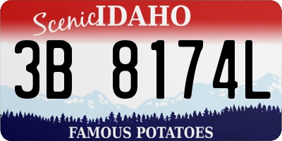 ID license plate 3B8174L