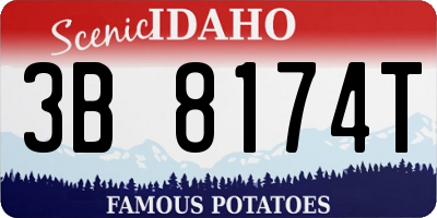 ID license plate 3B8174T