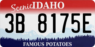 ID license plate 3B8175E