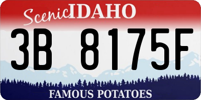 ID license plate 3B8175F