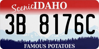 ID license plate 3B8176C