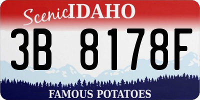 ID license plate 3B8178F