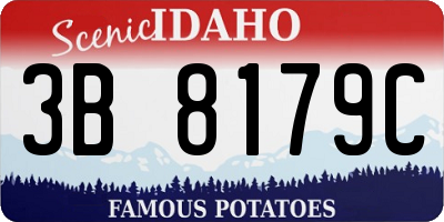 ID license plate 3B8179C
