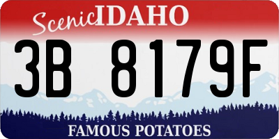 ID license plate 3B8179F